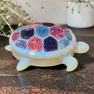 Glitter Mosaic Turtle Trinket Dish